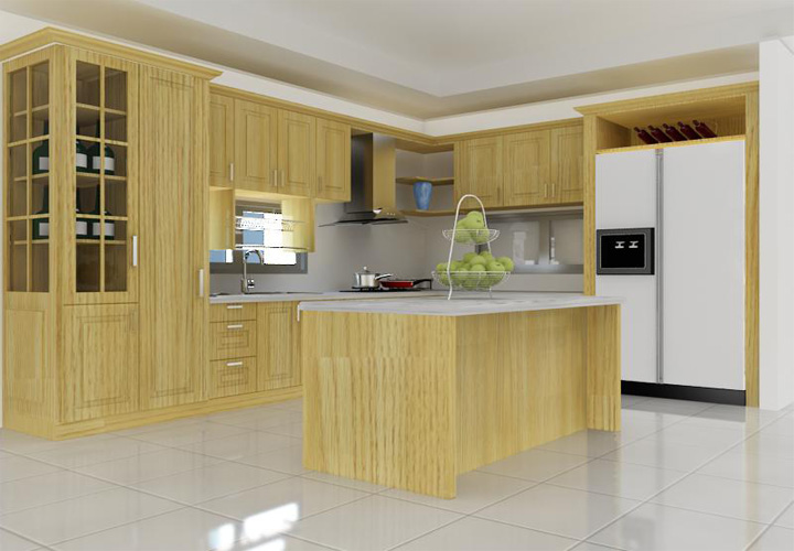Tủ bếp gỗ sồi S04